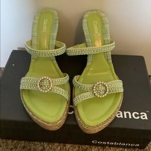 COSTABLANCA MADE IN SPAIN ADELIA WEDGE SANDALS